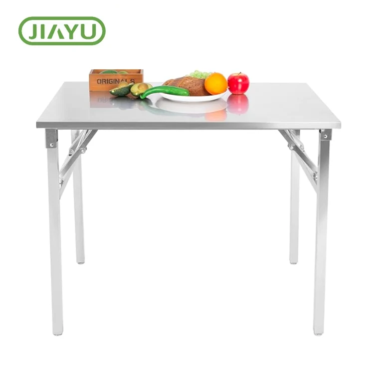 שולחן קמפינג נירוסטה מתקפל נייד